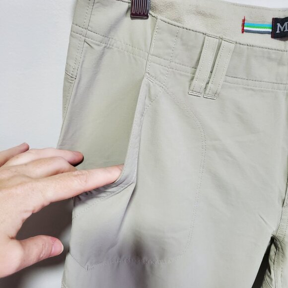 MARMOT Mazot Convertible Pants Zip Off Shorts Capris Hiking Beige Women 10 x 32" - Picture 3 of 16